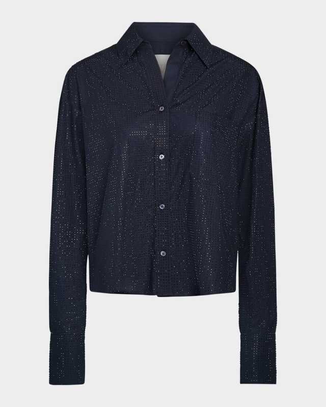 Average Joe Embellished Button-Front Shirt